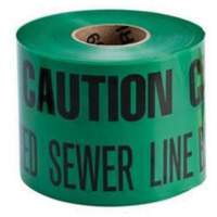 "Buried Sewer Line" Identoline&reg; Underground Warning Tape, 6" W x 1000' L, Black on Green Dufferin Supply
