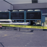 Rubans pour barricades, Anglais, 3" la x 1000' lo, 2 mils, Noir sur jaune Dufferin Supply