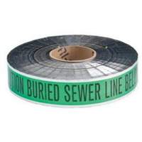 "Sewer Line" Identoline&reg; Underground Warning Tape, 2" W x 1000' L, Black on Green Dufferin Supply