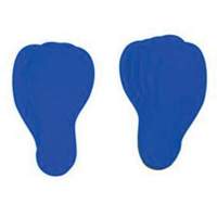 &eacute;tiquettes pour marquage des planchers, Empreinte de pas, 12" lo x 3,75" la, Bleu, Vinyle Dufferin Supply