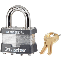 Laminated Padlock, Silver, Keyed Alike, Laminated Steel, 1-3/4" Width Dufferin Supply