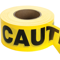 Barricade Tape, English, 3" W x 1000' L, 2 mils, Black on Yellow Dufferin Supply
