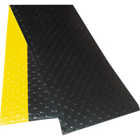 Tapis &agrave; surface &agrave; bulles Sof-Tred No 417 avec Dyna-Shield, &agrave; bulles, 3' x 12' x 1/2", Noir/Jaune, PVC Dufferin Supply