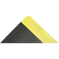 Saddle Trax™ Anti-Fatigue & Ergonomic Floor Mat, Diamond, 2' x 3' x 1", Black/Yellow, Vinyl SAJ910 | Dufferin Supply