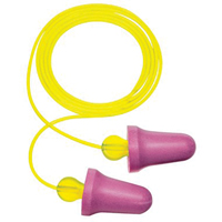 Bouchons d'oreilles en mousse sans contact E-A-R, Paire - Sac en poly, Avec cordon Dufferin Supply