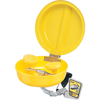 Douche oculaire/faciale avec couvercle, Installation Socle, Bol Plastique Dufferin Supply