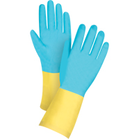 Gants tremp&eacute;s de premi&egrave;re qualit&eacute; r&eacute;sistants aux produits chimiques, Taille Moyen/8, 12" lo, N&eacute;opr&egrave;ne/Latex de caoutchouc, Doublure en Coton/Ouat&eacute;e, 20 mils Dufferin Supply