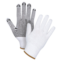Gants tricot&eacute;s &agrave; pois, Poly/coton, Un c&ocirc;t&eacute;, Calibre 7, Grand Dufferin Supply