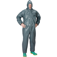 2.0 Mil CRFR Hooded Coveralls, Small, Grey, FR Treated Fabric Dufferin Supply