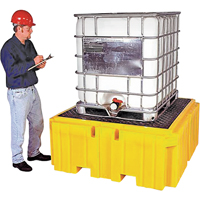 IBC Spill Pallet Plus&reg; Without Drain, 365 US gal. Spill Capacity, 62" x 62" x 28" Dufferin Supply