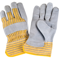 Premium Rugged Fitters Gloves, Large, Split Cowhide Palm, Cotton Inner Lining Dufferin Supply