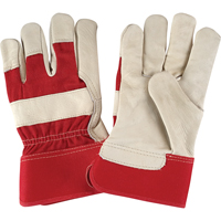 Premium Dry-Palm Fitters Gloves, Large, Grain Cowhide Palm, Cotton Inner Lining Dufferin Supply