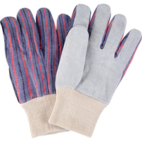 Gants de travail d'usage standard, Grand, Paume en Cuir de vache refendu Dufferin Supply