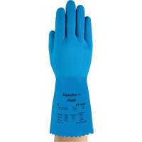 Gants AlphaTec 87-029, Taille Petit/7, 12" lo, Latex de caoutchouc, Doublure en Nylon, 50 mils Dufferin Supply