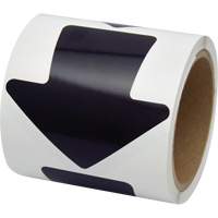 D&eacute;calcomanie en couleur pour le marquage des planchers, Fl&egrave;che, 4" lo x 4" la, Noir, Vinyle Dufferin Supply