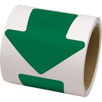 D&eacute;calcomanie en couleur pour le marquage des planchers, Fl&egrave;che, 4" lo x 4" la, Vert, Vinyle Dufferin Supply