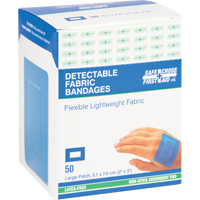 Bandages, Rectangulaire/carr&eacute;e, 3", Tissu d&eacute;tectable, St&eacute;rile Dufferin Supply