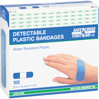 Bandages, Rectangulaire/carr&eacute;e, 3", Plastique d&eacute;tectable, St&eacute;rile Dufferin Supply