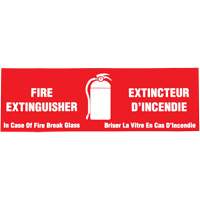 "Fire Extinguisher / Extincteur d'incendie" Label, 2" x 6", Vinyl, Bilingual with Pictogram SD036 | Dufferin Supply