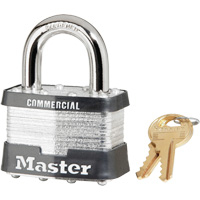 Laminated Padlock, Silver, Keyed Alike, Laminated Steel, 2" Width Dufferin Supply