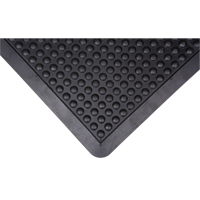 Anti-Fatigue Dome Matting, Bubbled, 2' x 3' x 1/2", Black, Rubber Dufferin Supply