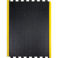 Anti-Fatigue Dome Matting, Bubbled, 3' x 4' x 1/2", Black, Rubber Dufferin Supply