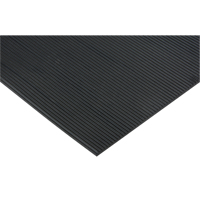 Tapis &agrave; nervures fines, Couloir, 4' x pi lin. x 1/8", Noir Dufferin Supply