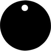 &eacute;tiquettes vierges, Aluminium, 1,5" dia. Dufferin Supply