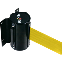 Wall Mount Barrier, Steel, Screw Mount, 12', Yellow Tape Dufferin Supply