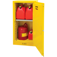 Flammable Storage Cabinet, 16 gal., 1 Door, 23" W x 44" H x 18" D Dufferin Supply