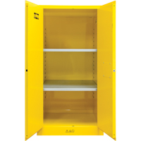 Flammable Storage Cabinet, 60 gal., 2 Door, 34" W x 65" H x 34" D Dufferin Supply
