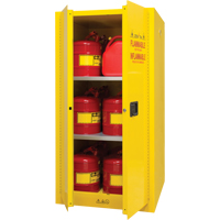 Flammable Storage Cabinet, 60 gal., 2 Door, 34" W x 65" H x 34" D Dufferin Supply