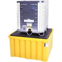 Palette antid&eacute;versement avec drain Ultra-IBC Spill Pallet , Capacit&eacute; de d&eacute;versement 400 gal. US, 58,75" x 58,75" x 33" Dufferin Supply