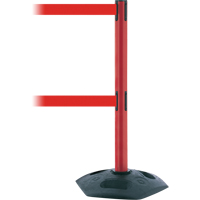 Dual Line Heavy Duty Post, Plastic, 38" H, Red Tape, 13' Tape Length Dufferin Supply