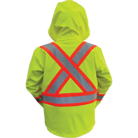 Vestes de s&eacute;curit&eacute; imperm&eacute;ables ignifuges haute visibilit&eacute; en polyur&eacute;thane, Petit, Jaune lime haute visibilit&eacute; Dufferin Supply