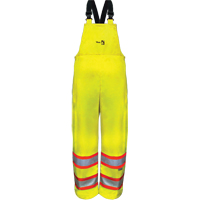Hi-Vis FR/PU Safety Rain Bib Pants, 4X-Large Dufferin Supply