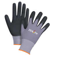 ZX-1 Premium Touchscreen Compatible Gloves, 7/Small, Nitrile/Foam Nitrile Coating, 15 Gauge, Nylon Shell Dufferin Supply