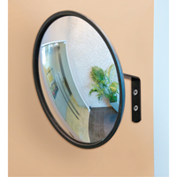 Convex Mirror with Bracket, Indoor/Outdoor, 12" Diameter Dufferin Supply