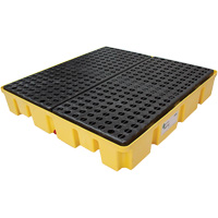 Poly-Slim-Line Spill Pallet without Drain, 66 US gal. Spill Capacity, 49" x 49" x 8.75" Dufferin Supply
