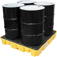 Poly-Slim-Line Spill Pallet without Drain, 66 US gal. Spill Capacity, 49" x 49" x 8.75" Dufferin Supply
