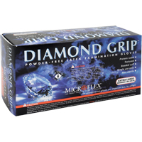 Diamond Grip Examination Gloves, 2X-Large, Latex, 8-mil, Powder-Free, Yellow, Class 2 Dufferin Supply