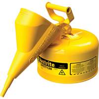 Bidons s&eacute;curitaires, Type I, Acier, 2,5 gal. US, Jaune, Homologu&eacute; FM/List&eacute; UL/ULC Dufferin Supply