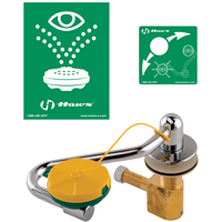 Poste de douche oculaire/faciale, Installation Montage sur &eacute;vier Dufferin Supply