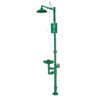 Combination Emergency Shower & Eye/Face Wash Station, Pedestal Dufferin Supply