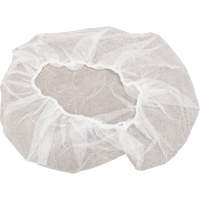 Non-Woven Bouffant Caps, Polypropylene, 24", White Dufferin Supply