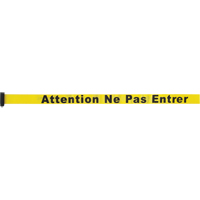 Cartouche de ruban pour assembler votre propre barri&egrave;re de contr&ocirc;le des foules, Attention ne pas entrer, 7', Ruban Jaune Dufferin Supply