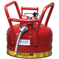 Bidons s&eacute;curitaires D.O.T. de AccuFlow, Type II, Acier, 2,5 gal. US, Rouge, Homologu&eacute; FM Dufferin Supply