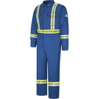 Flame-Resistant Premium Coveralls with Reflective Trim, Size 38, Royal Blue, 12.2 cal/cm² Dufferin Supply