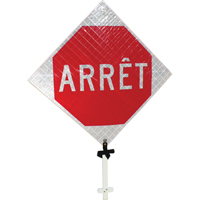 "Arrêt" Pole Sign, 24" x 24", Aluminum, French SED885 | Dufferin Supply