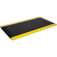Tapis de style plateforme WD, Losange, 2' x 75' x 5/8", Noir/Jaune, &eacute;ponge Dufferin Supply